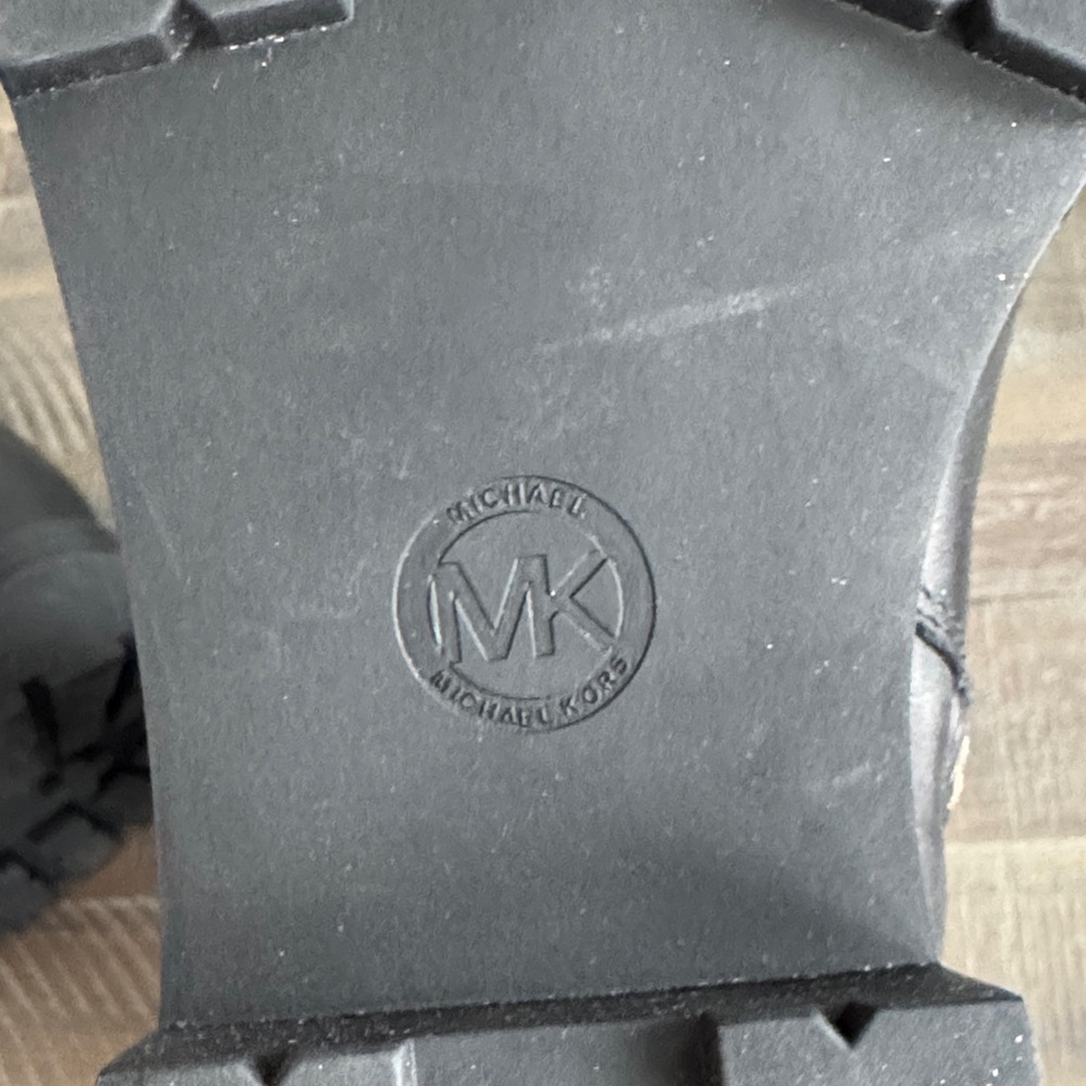 Michael Kors Black Quilted Chain Ankle Boots - Picture 7 of 8